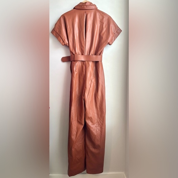 Anthropologie Hutch Vegan Leather Jumpsuit - Picture 7 of 7